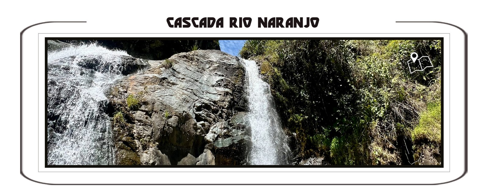 Cascada del Río Naranjos, ubicada en la parroquia La Asunción, Girón. Dos caídas de agua en un entorno natural que marca el límite con Santa Isabel, integrada a la Ruta Paisajística de Girón.